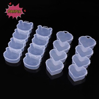 PNPIA Dây Cao Su Kẹp Tóc Bốn Mảnh Hộp Bảo Quản Gấu Trong Suốt Hộp Nhựa Bông Tai Trang Sức Đa Lưới Phân Loại Bao Bì Hộp Boutique