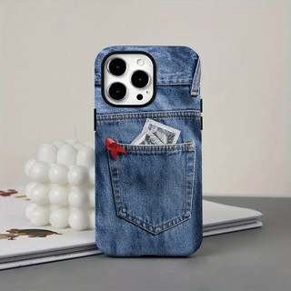 Ốp điện thoại họa tiết quần jean thú vị Thích hợp cho iPhone 11 12promax 12 13 14 15 Pro max Ốp lưng 14promax 15pro 16 Pro max