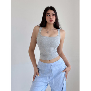 Áo Vest cổ chữ U gợi cảm của Mỹ có đệm ngực Áo nữ