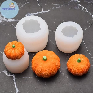 Pufangbliss 1 Silicone 3 Kích Thước Halloween 3D Khuôn Bí Ngô Trang Trí Khuôn Bánh VN