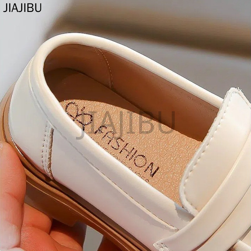 Giày Trẻ Em Thời Trang Korean Fashion Brown Platform Mary Jane Shoes Giày Đi Học Màu Đen Giày Công Chúa Cosplay Màu Be Dễ Thương Cho Bé Gái British Casual Soft Sole Lolita Doll Shoes Giày Lười Kéo Mũi Tròn Chống Trượt Giày Da Nhỏ Giày Nhảy Giày Búp Bê