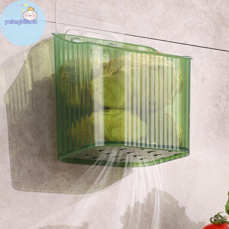 Pufangbliss 1 Cái Nhà Bếp Tỏi Gừng Và Hành Trong Suốt Giỏ Bảo Quản Treo Tường- Nhỏ Treo Tường Hộp Bảo Quản Giá Để Đồ VN