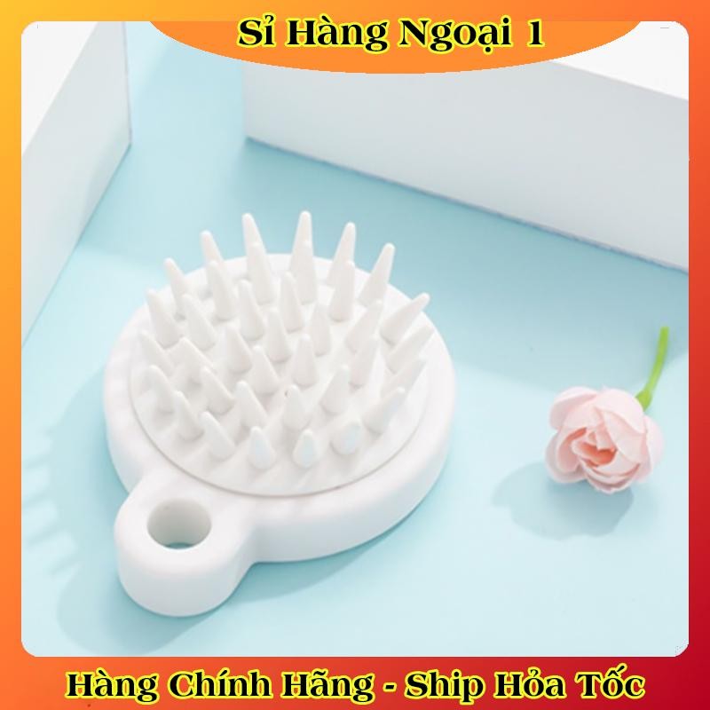 [1 CHIẾC] Lược Gội Đầu Silicon Massage Đầu Thư Giãn - Bàn Chải Kích Thích Mọc Tóc và Làm Sach Da Đầu, Tẩy Tế Bào Chết