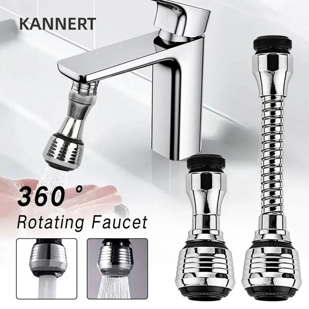 Kannert 1 Bộ Bong Bóng Xoay, Vòi Tiết Kiệm Nước Đa Năng 360 Độ, Bộ Mở Rộng Vòi Phun Tăng Cường Chế Độ Kép Chống Bắn Đầu Lọc Vòi Phun