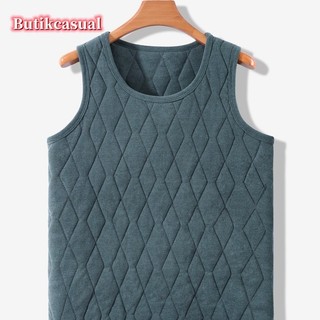 Phụ Nữ Dày Kích Thước Lớn Vest Nhiệt Cotton Trơn Ấm Áp Thoải Mái Áo Thu Đông Mới Áo