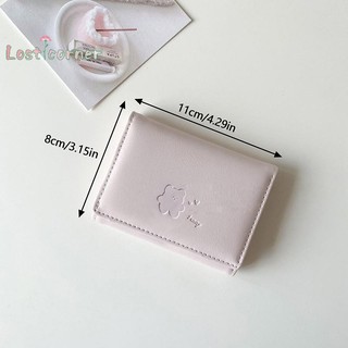 [Lostcorner] Ví gấu dễ thương dành cho nữ Ví ngắn đa chức năng gấp ba ví đựng thẻ Ví đựng tiền xu Túi đựng thẻ nữ Kẹp túi hoạt hình [Mới]