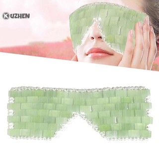 Kuzhen Mặt nạ đá ngọc bích mát lạnh thư giãn mắt, hỗ trợ ngủ sâu, dụng cụ chăm sóc mặt