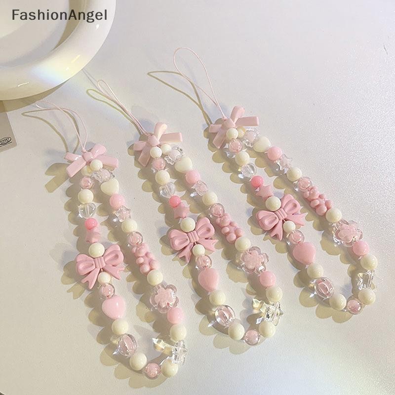 Fashionangel Hồng Nơ Hạt Dây Chống Mất Vòng Tay Cho Điện Thoại Di Động Dây Đeo Cổ Tay Dây Điện Thoại Dễ Thương Móc Khóa Điện Thoại Di Động Dây Xích VN