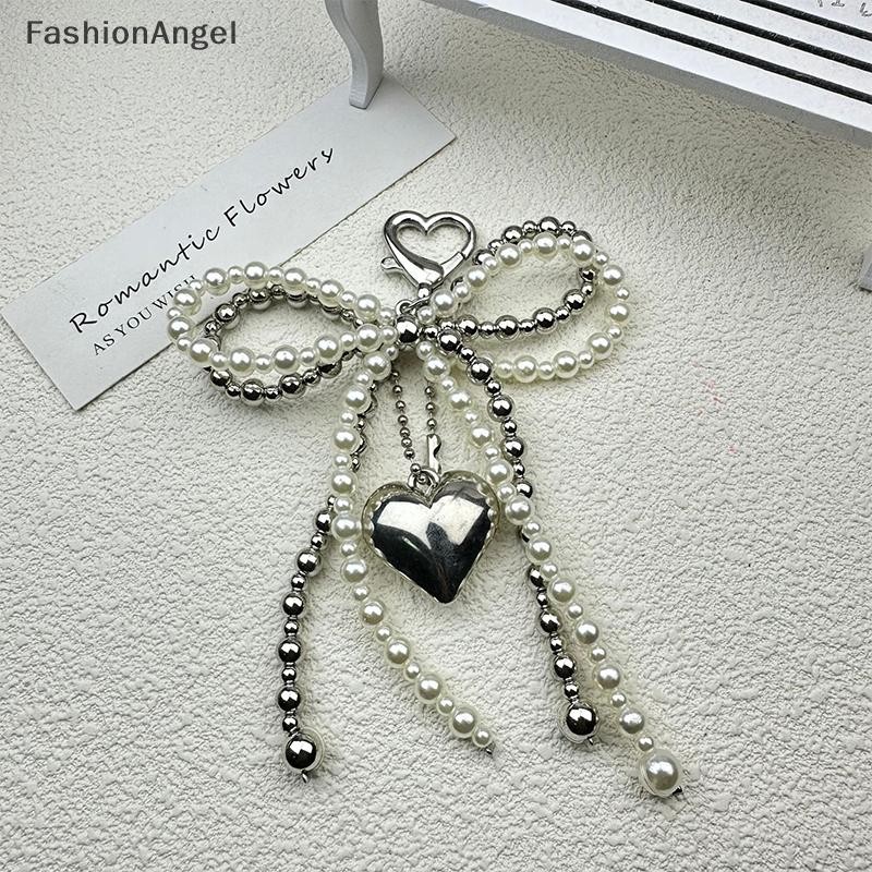 FashionAngel Ngọt Ngào Nơ Trái Tim Móc Khóa Mặt Dây Chuyền Đáng Yêu Đính Hạt Trang Trí Móc Khóa Quyến Rũ Điện Thoại Dây Quyến Rũ Túi Mặt Dây Chuyền VN