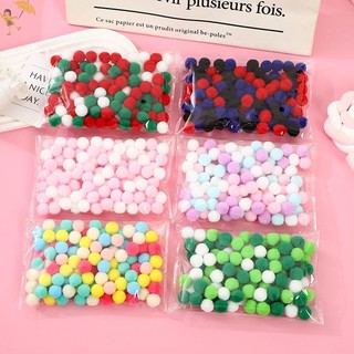 [GOU] 100 Cái / lốc Pompom Fluffy 10 Mm Coloful Sang Trọng Thủ Công DIY Trang Trí Băng Đô Quấn Tóc Chất Liệu Phụ Kiện VN