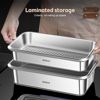 Hộp Bảo Quản Thực Phẩm Có Nắp Kín Hơi Thực Phẩm Inox 316 Dung Tích Lớn Chống Rò Rỉ Hộp Bảo Quản Nhà Bếp Có Chỉ Báo Ngày Niêm Phong Vòng Tay Cầm Ẩn Lò Nướng Mic