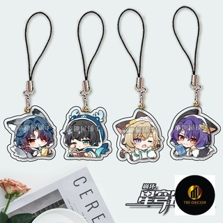 Dr Tỷ Lệ Aventurine Anime Móc Khóa Honkai Star Rail Nam Móc Chìa Khóa Cho Nữ Thời Trang Sáng Tạo Hình Acrylic Móc K