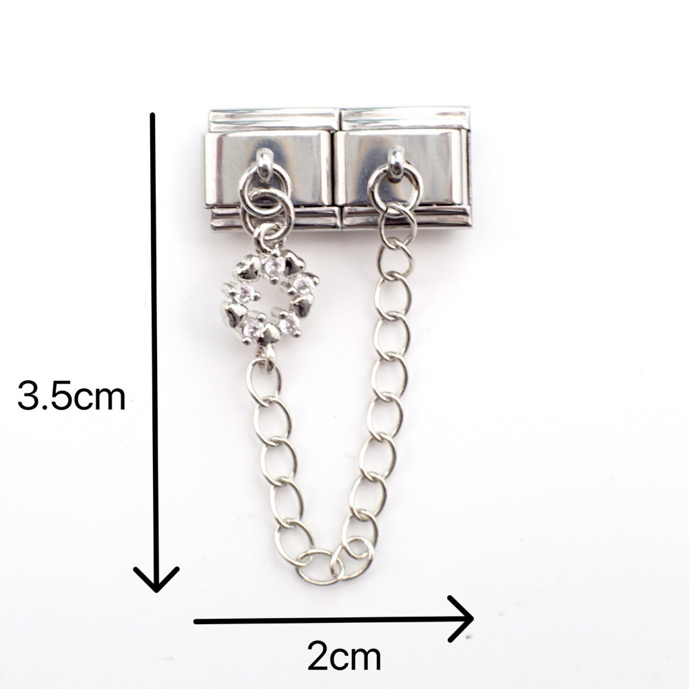 Mới Phong Cách Ý Mô Đun Vòng Tay Mặt Dây Chuyền Series Đuôi Dây Móc Series Tạo Kiểu Cá Tính Dây Xích