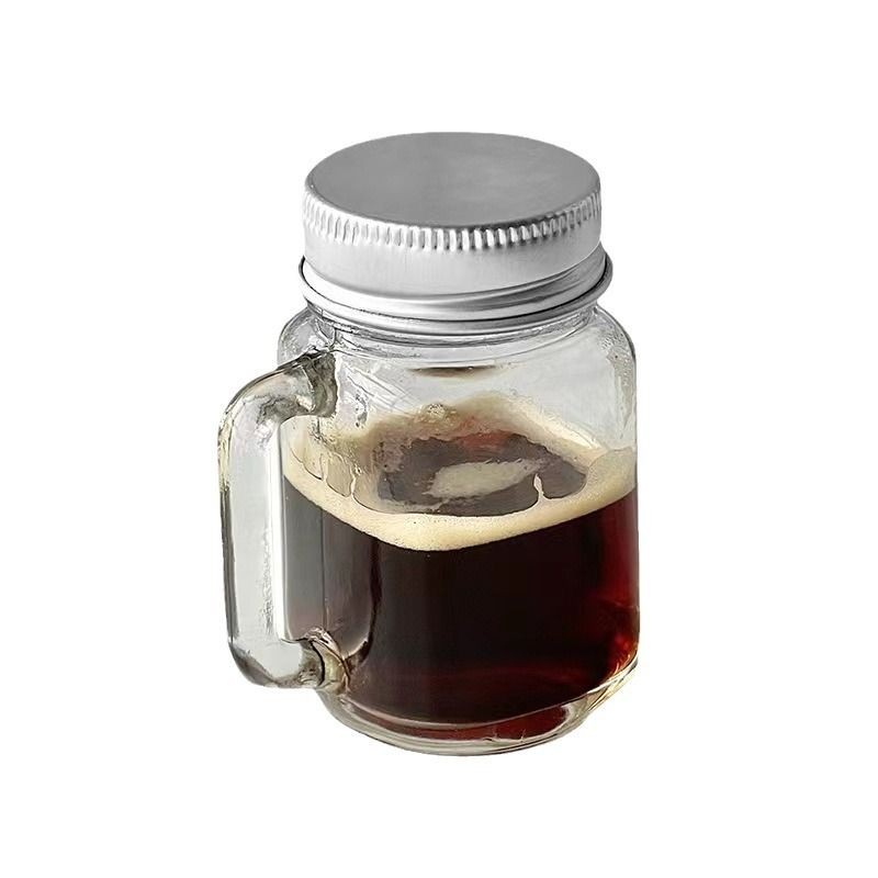 Lọ chiết cà phê thuỷ tinh mini nắp nhôm có tay cầm 3 dung tích