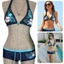AWNGD Dây đeo đồ bơi, Bộ Bikini in hoa cổ điển, Thời trang eo thấp có thể điều chỉnh Bộ đồ tắm gợi cảm mặc đi biển