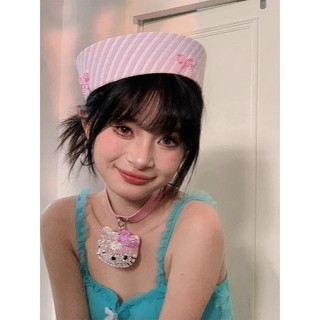Mũ thủy thủ nơ sọc ngọt ngào jk Nhật Bản