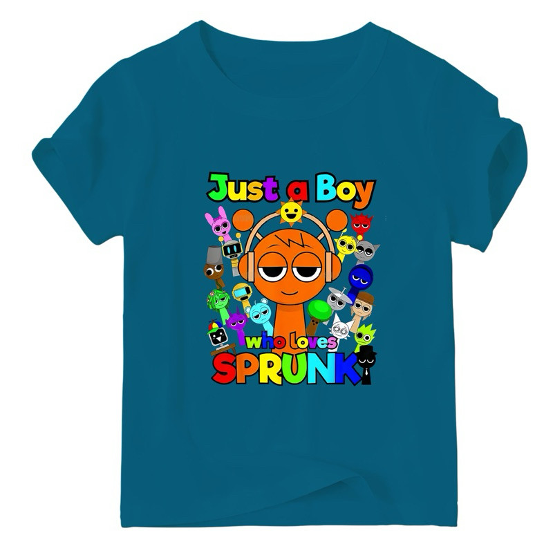 Áo thun Incredibox Sprunki in hình Just A Boy, họa tiết vui nhộn và sáng tạo, hoàn hảo cho trang phục thường ngày mùa hè