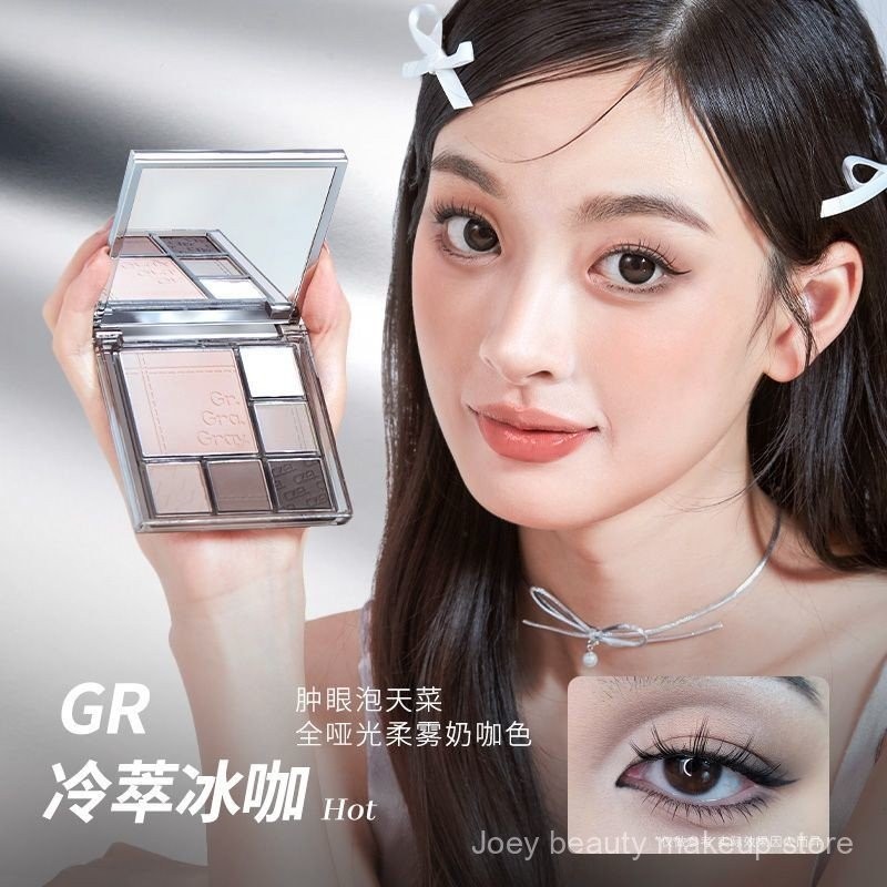 Czel Eyeshadow Palette đa-màu xám hồng sáng Matte mà không cần trang điểm mpha