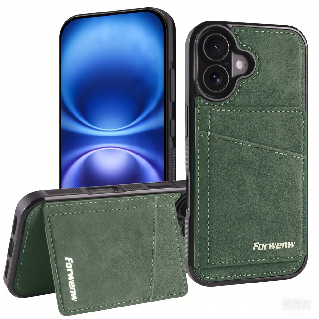 Dành Cho iPhone 16E 16 Pro Max 15 14 Plus 12 13 mini Retro Da PU Ốp Điện Thoại Có Khe Cắm Thẻ Bỏ Túi Ốp Lưng TPU Mềm Vỏ Điện Thoại Di Động
