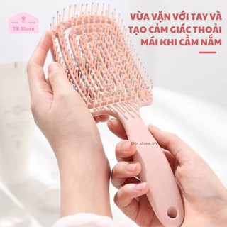 Lược Rối Thiết Kế Xoắn Ốc Hình Chữ Nhật Thông Minh - Giải Quyết Tóc Rối Nhanh Chóng