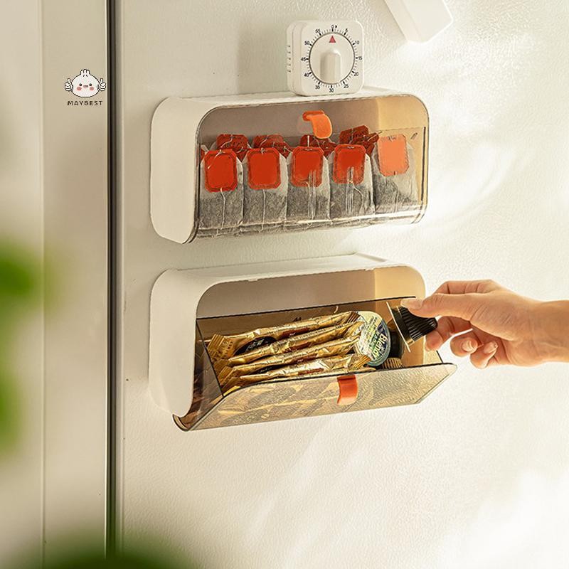 Maybest Hộp Bảo Quản Nhà Vệ Sinh Treo Tường Miếng Lót Bông Hộp Bảo Quản Chống Bụi Phòng Tắm Tổ Chức Trang Điểm Son Môi Dính Trang Sức Giá Đỡ {VN}