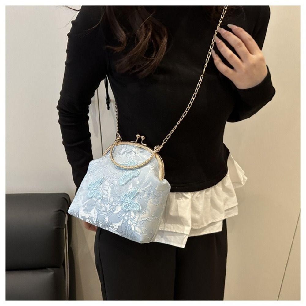 Túi tiệc WOAY, Túi dạ hội dây chuyền Polyester, Túi đeo vai thêu thời trang nữ