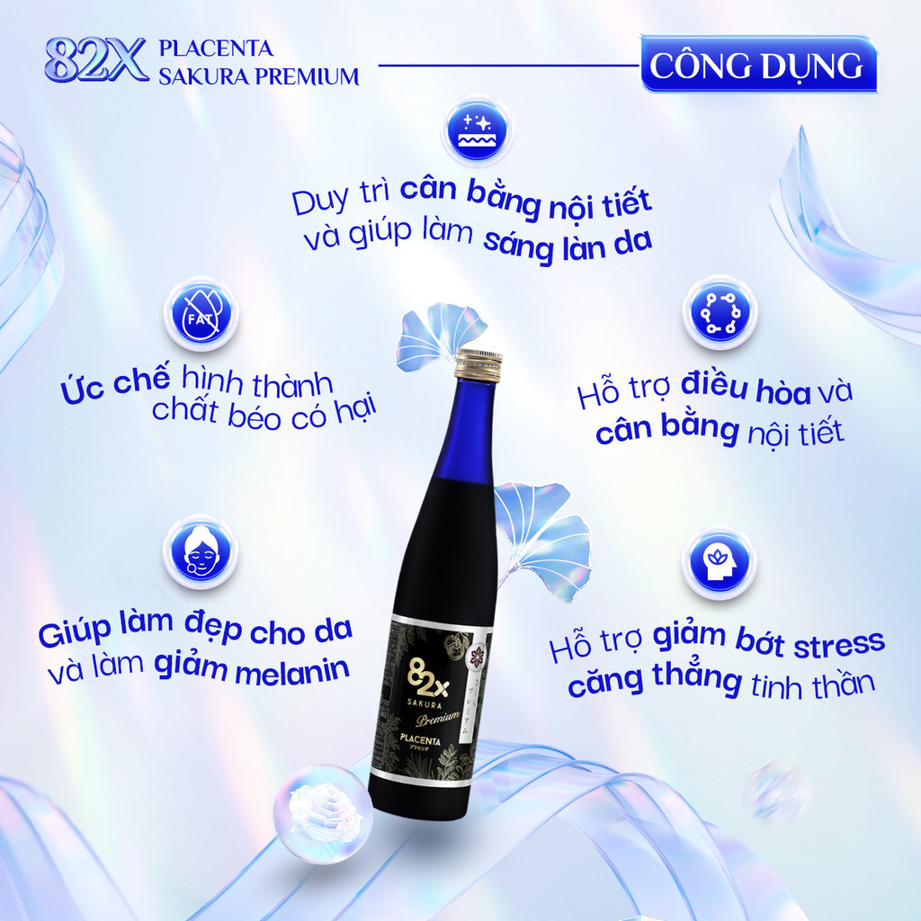 Mô tả Liệu Trình 2 Chai Nước Uống 82X Gồm Placenta Sakura & Collagen Koharu Làm Đẹp Da 500ml/chai - 2
