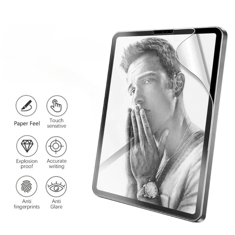 Full Cover Matte PET Painting Writer Paper Like Soft Film cho Xiaomi Poco Pad 7 6S 6 5 Pro Max 11 11.2 12.1 12.4 14 inch Chống chói Chống vân tay Máy tính bảng Bảo vệ màn hình