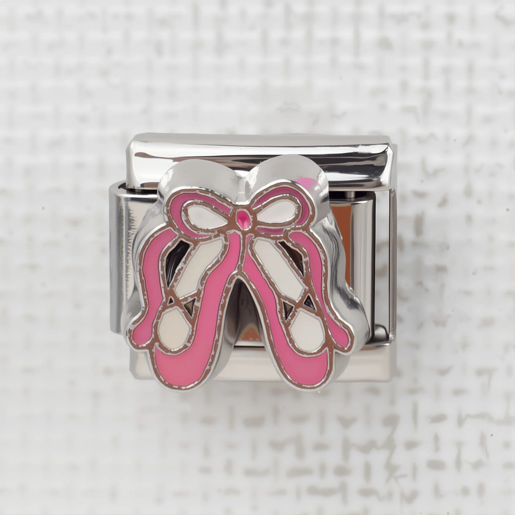 Vòng tay mới với Mickey và Minnie Motifs Vòng tay mô-đun Ý Mickey và Minnie - Vòng tay theo chủ đề Hình vuông lồng vào nhau Dây chuyền lắp ráp thời trang