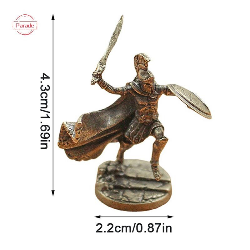 Cuộc diễu hành Cổ Trắng Đồng Thau Spartan Rome Hiệp Sĩ Các Bức Tượng Thu Nhỏ Vintage Lính Đồ trang trí Tượng Để Bàn Trang Trí Quà Tặng VN