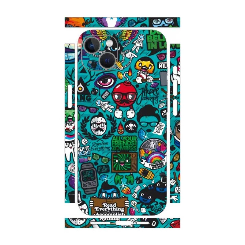 Dành Cho iPhone 12 11 Pro max mini x xs max xr Miếng Dán Bảo Vệ Mặt Sau full cover Trong Suốt Bảo Vệ Phim Hoạt Hình