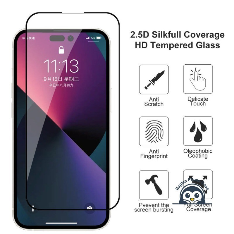 2 Chiếc Full Kính Cường Lực Cho iPhone 17 Pro Max Air 16E 16 Pro Max 15 14 13 12 Mini 11 Pro Max XR XS Max X 8 7 6s Plus Kính Bảo Vệ Màn Hình