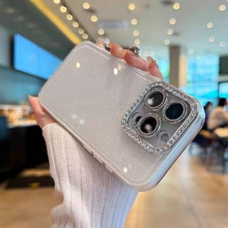 Ốp Điện Thoại Thời Trang Lấp Lánh Kim Cương Phong Cách Đơn Giản Cho iPhone 16 15 14 13 12 11 Pro Max 14 15 16 Plus