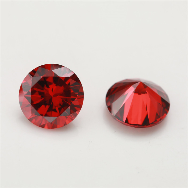 Đá Garnet Tròn Cắt CZ 15/30 Chiếc Từ 4mm Đến 10mm Cho DIY Trang Sức