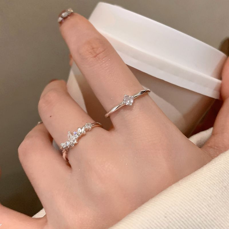 Nhẫn nữ xếp chồng zircon hình bướm thời trang và thanh lịch bán chạy