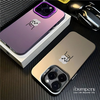 ibumpers Ốp Điện Thoại iPhone Dễ Thương Ngộ nghĩnh Họa Tiết Apple Cho IPhone 16 15 14 12 13 11 Pro Max IP 7 8 Plus X XS XR Ốp Lưng IMD Cứng Và Nhẵn