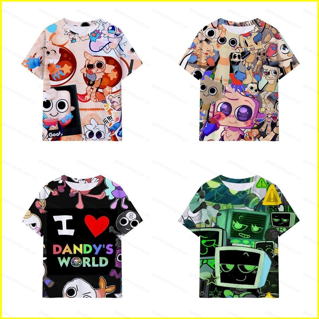 GN Dandy 's World Áo thun ngắn tay mùa hè Meow hoạt hình dễ thương tee NG