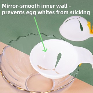Dụng cụ tách trứng cho trứng sống Dụng cụ tách lòng đỏ trứng có kẹp bát Dụng cụ tách lòng trắng trứng dễ dàng tách lòng trắng trứng và lòng đỏ Dụng cụ nhà bếp Dụng cụ tách trứng cho lòng đỏ Thiết kế rỗng Dễ dàng làm sạch silicon