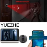 Không dây 4.3 inch Tuya Peephole Chuông cửa Cửa thông minh Camera âm thanh hai chiều Trình xem cửa Video Tầm nhìn ban đêm Phát hiện chuyển động — ảnh 2