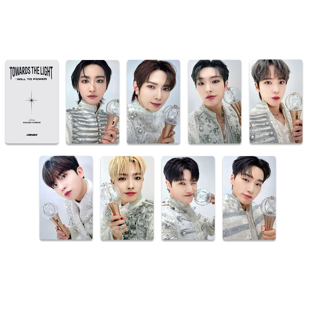 4-8 chiếc ATEEZ Hướng tới ánh sáng sẽ cấp nguồn Photocards THẾ GIỚI SẴN VÀNG GIỜ Phần.2 Bưu thiếp chống nước Hongjoong Seonghwa Yunho Ảnh Kpop Lomo Cards YM