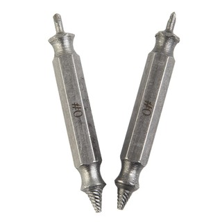 [Fuxin] 2 chiếc 0 # Máy nhổ vít bị hư hỏng với mũi khoan Công cụ loại bỏ vít bị hỏng 2-3mm