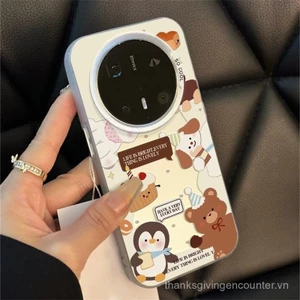 Ốp điện thoại cho Honor Magic 7 6 5 4 Pro, họa tiết hoạt hình động vật, tiệc tùng, lỗ lớn, chống rơi, vỏ bảo vệ cứng