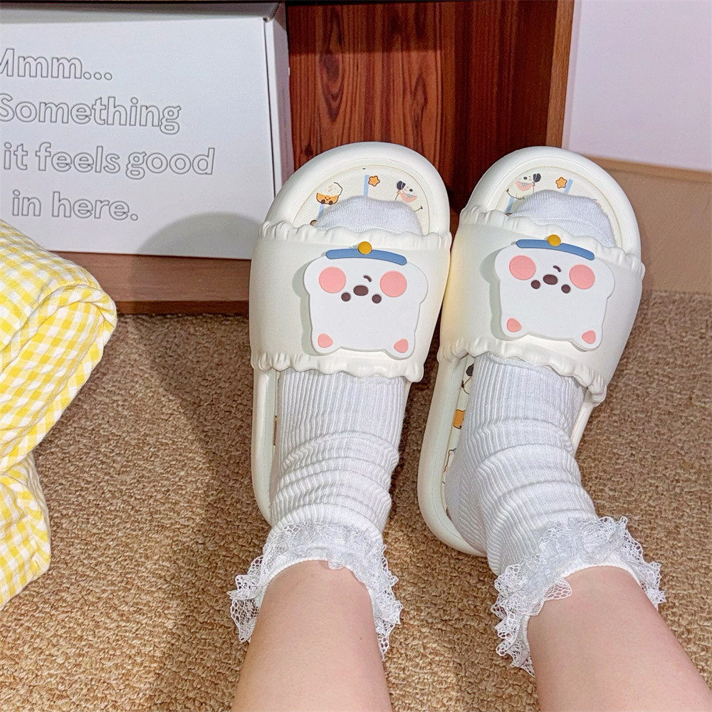 XIXITIAO Dép Chó Con Dễ Thương Mùa Hè Nữ Sinh Thời Trang Đế Mềm Nhà