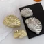 NKSFX 1 Cái Kẹp Cá Mập Vỏ Không Đều, Kẹp Móng Vuốt Tóc Kim Loại Bóng, Punk Barrettes Kẹp Tóc Phụ Kiện Tóc