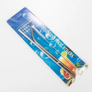 Combo 3 ống hút inox cao cấp kèm cọ vệ sinh giúp làm sạch dễ dàng chống gỉ sét an toàn khi dùng