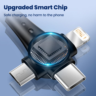 Cáp lò xo USB Elough 3in1 cho điện thoại di động Dây cáp sạc Micro USB Type C