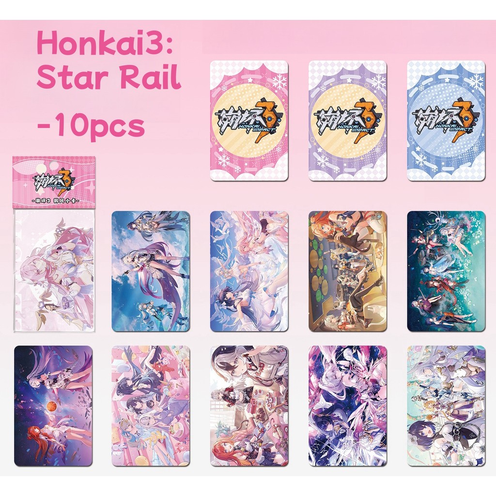 10 Chiếc Star Rail Genshin Lomo Cards Heaven Official 's Blessing Blue Lock Photocard Ánh Sáng Và Đêm Jujutsu Kaisen Nàng Tiên Cá Rơi NARUTO Phác Thảo Ảnh Bưu Thiếp YM