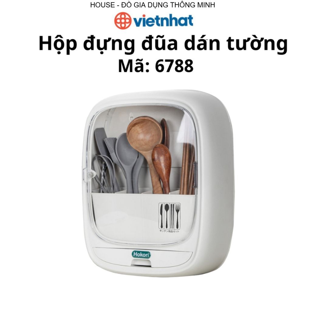 Hộp Đựng Đũa Dán Tường Hokori Cao Cấp Chính Hãng Việt Nhật (mã 6788)
