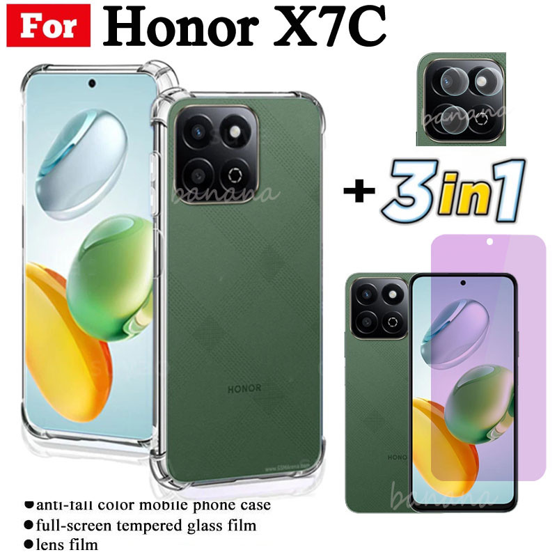 Ốp Điện Thoại Chống Sốc Honor X7C Cho Honor X7A X7B X6B X8B Chống Gián Điệp Bảo Vệ Toàn Diện Kính Cường Lực Bảo Vệ Màn Hình Và Phim Ống Kính