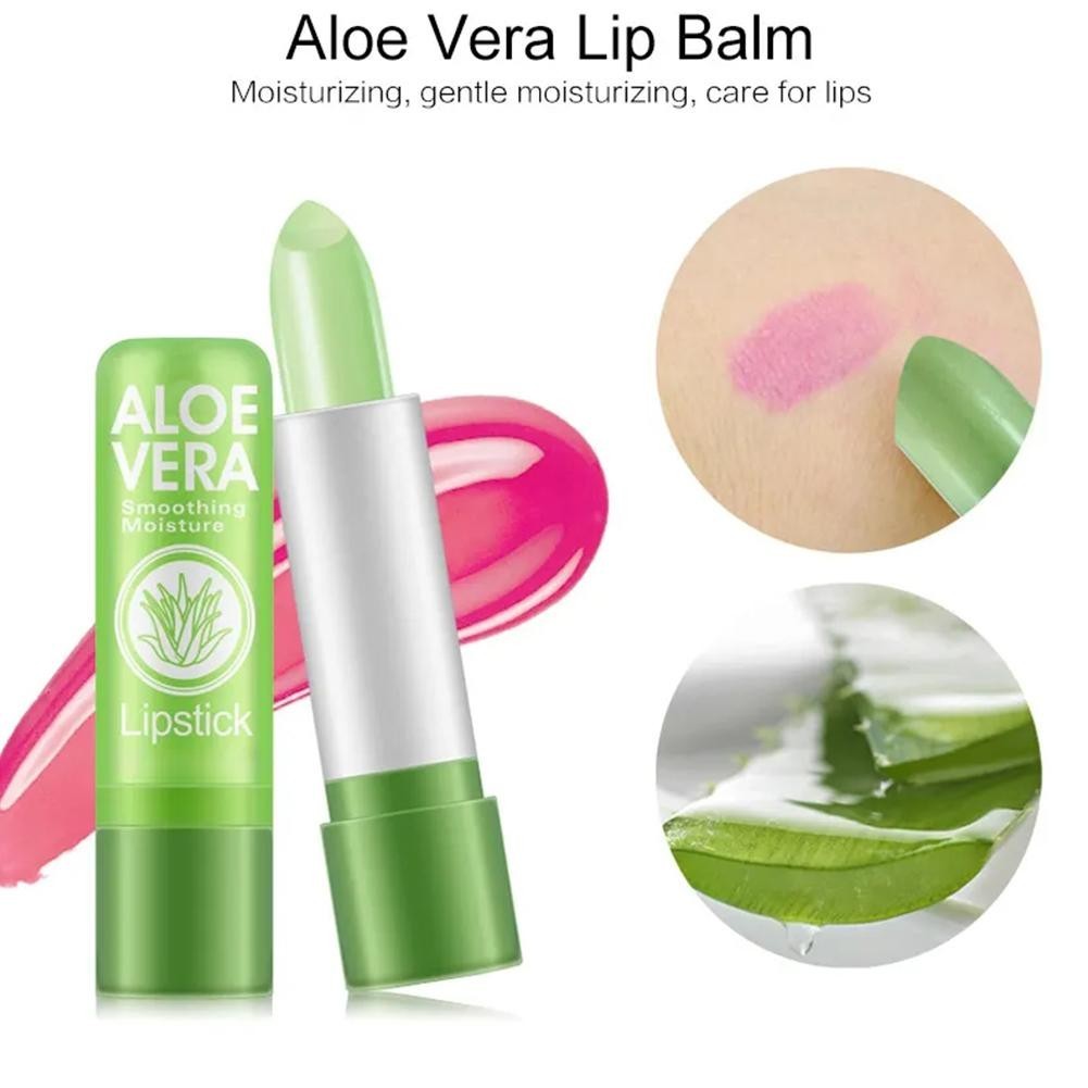 Son môi đổi màu Tint Aloe Vera Son môi chống thấm nước lâu trôi Chăm sóc môi dưỡng ẩm X9X0